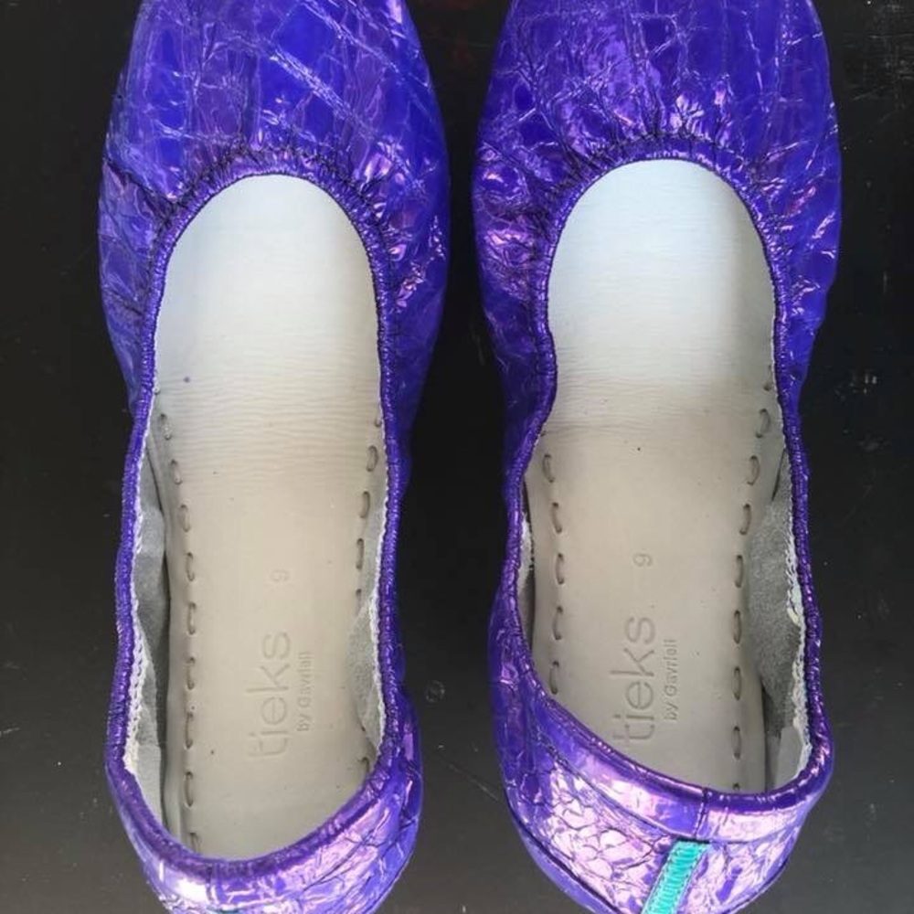 Tieks - Size 9 - Custom Purple with Silver Shine